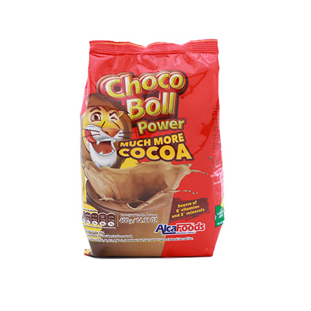 Imagen de Bebida De Chocolate Choco Boll Power AlcaFoods 400 Gr.
