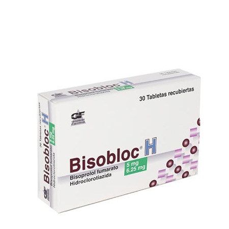 Imagen de Bisoprolol+Hct Bisobloc Tab. 5Mg/6,25Mg X30