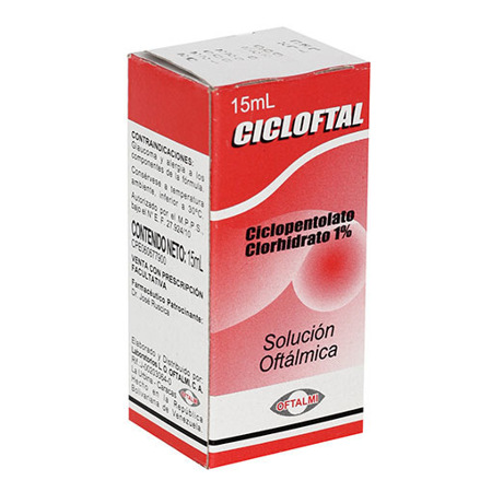 Imagen de Ciclopentolato Cicloftal Sol. Oft. 15Ml