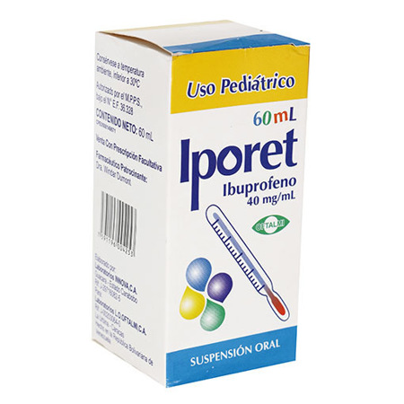 Imagen de Ibuprofeno Iporet Susp. 40Mg/Ml X60Ml