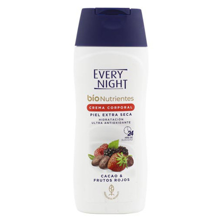 Imagen de Crema Corporal Cacao Y Frutos Rojos bioNutrientes Every Night 200 Ml.