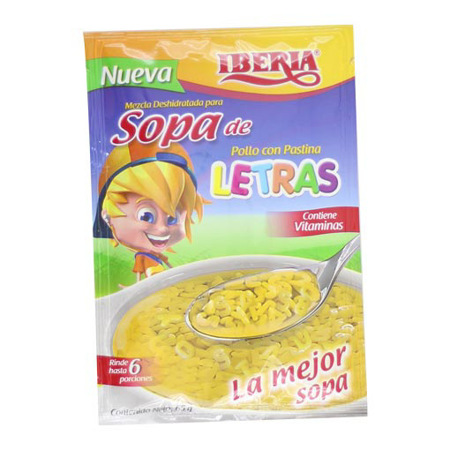 Imagen de Sopa De Pollo Con Pastina De Letras Iberia 65 Gr.