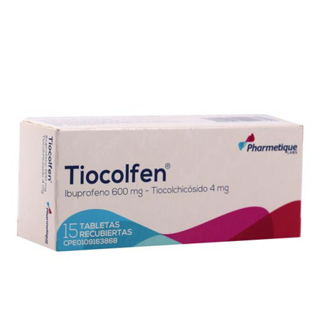 Imagen de Tiocolchicosido + Ibuprofeno Tiocolfen Tab. 600/4Mg X15