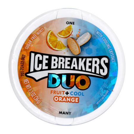 Imagen de Caramelo Duo Orange Ice Brakers 36 Gr.