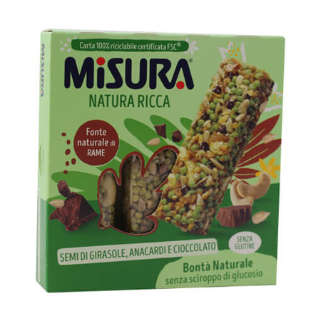 Imagen de Barra De Cereal Con Semillas De Girasol, Merey Y Chocolate Misura 84 Gr.