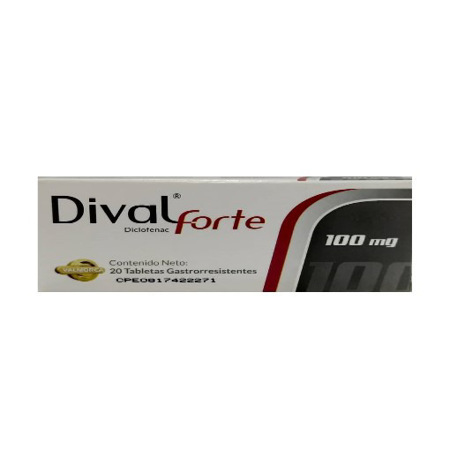 Imagen de Diclofenac Sodico Divalforte Tab. 100Mg X20