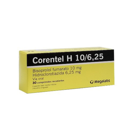 Imagen de Bisoprolol+Hct Corentel H Comp. 10/6.25Mg X30