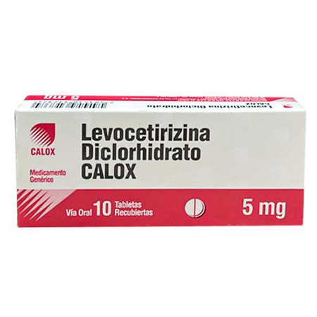 Imagen de Levocetiricina Diclohidrato Tab. 5Mg X10 Calox