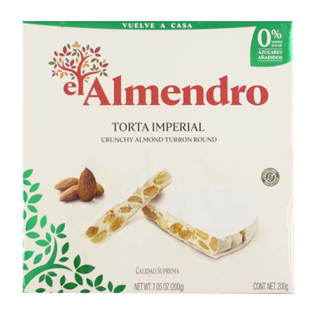 Imagen de Turrón Torta Imperial Sin Azucar El Almendro 200 Gr.