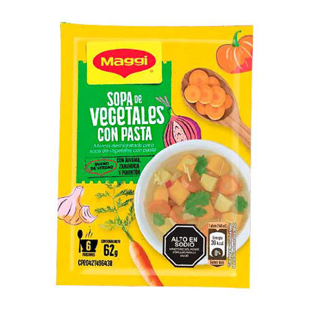 Imagen de Sopa De Vegetales Con Pasta Maggi 62 Gr.