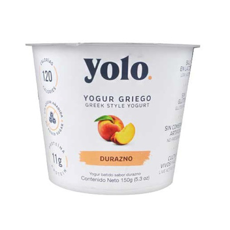 Imagen de Yogurt Griego Durazno Yolo 150Gr.