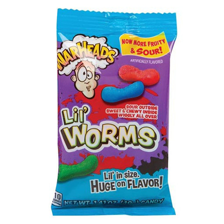 Imagen de Caramelo Masticable Warheads Lil Worms 40Gr