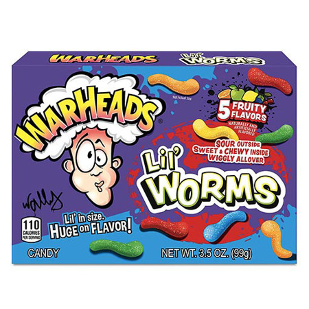 Imagen de Caramelo Masticable Warheads Lil Worms 99Gr