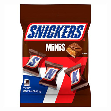 Imagen de Chocolate Relleno Snickers Minis 70.3Gr