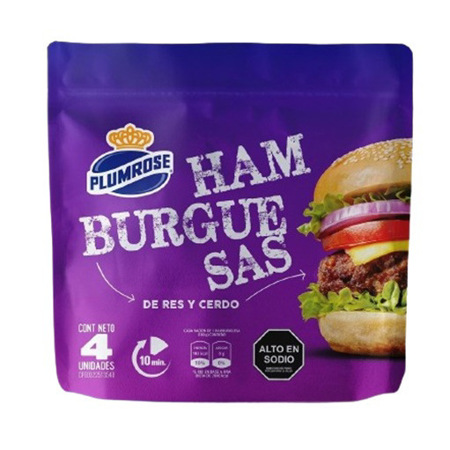 Imagen de Carne De Hamburguesa Congelada Plumrose 448 Gr