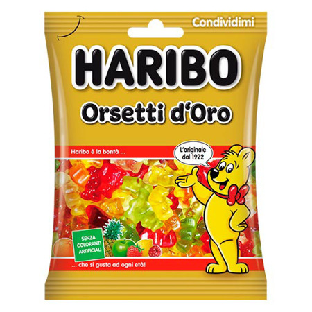 Imagen de Gomita Haribo Orsetti D Oro 75 Gr