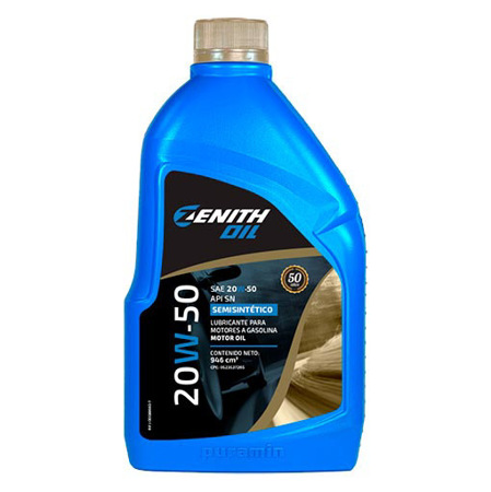 Imagen de Aceite Zenith 20w-50 Semisintético Para Motores A Gasolina 946 Ml