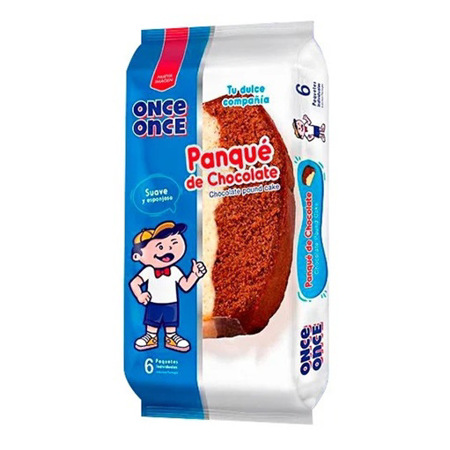 Imagen de Bizcocho Once Once Chocolate 390Gr 6 Und