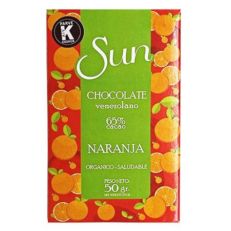Imagen de Chocolate Barra Sun Naranja Keto 65% 50 Gr