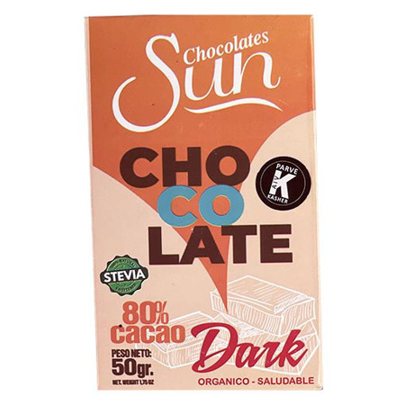 Imagen de Chocolate Barra Sun Dark Keto 80% 50 Gr