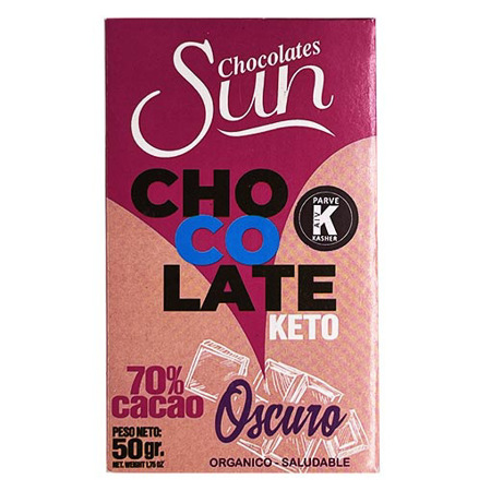 Imagen de Chocolate Barra Sun Oscuro Keto 70% 50 Gr