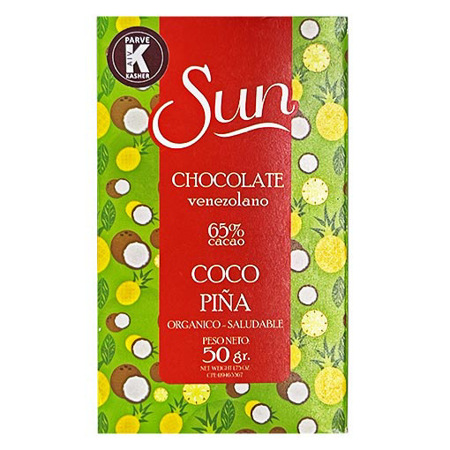 Imagen de Chocolate Barra Sun Coco Piña Keto 65% 50 Gr