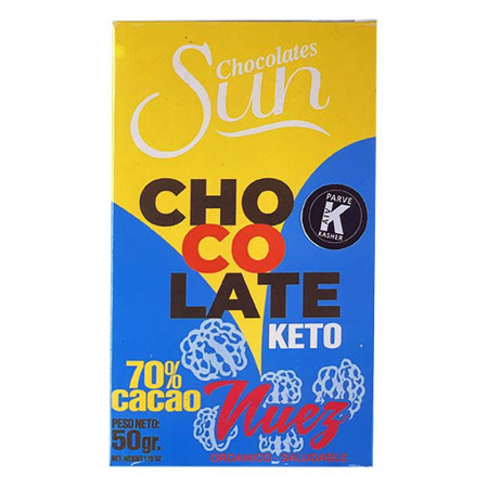 Imagen de Chocolate Barra Sun Nuez Keto 70% 50 Gr