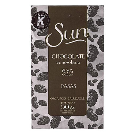 Imagen de Chocolate Barra Sun Pasas Keto 65% 50 Gr