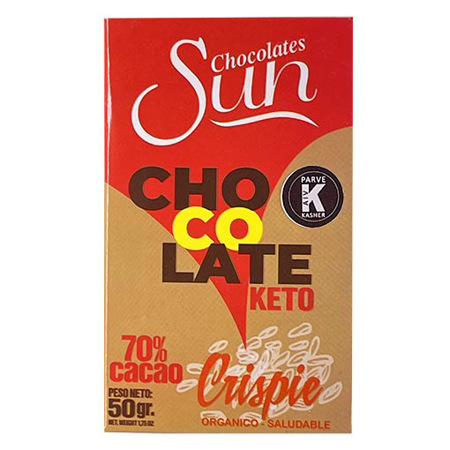 Imagen de Chocolate Barra Sun Crispie Keto 70% 50 Gr