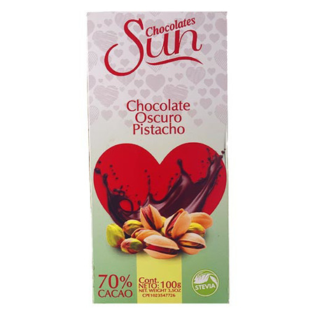 Imagen de Chocolate Barra Sun Pistacho 70% 100 Gr