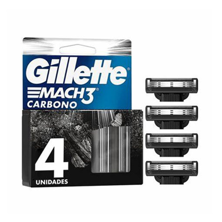 Imagen de Repuesto de Afeitadora Gillette Mach 3 Carbono 4 Und
