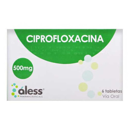 Imagen de Ciprofloxacina Tab. Recubierto 500 mg X 6 Aless