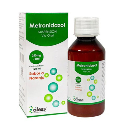 Imagen de Metronidazol Suspensión Oral 250mg/5ml/120ml Aless