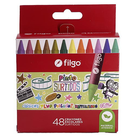 Imagen de Crayones De Cera Filgo 48 Pza