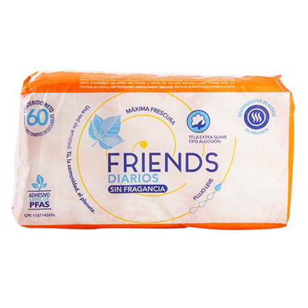 Imagen de Protectores Diarios Regular Sin Perfume Friends 60 und