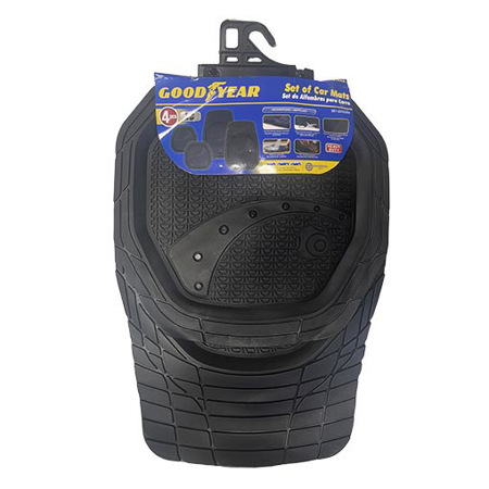 Imagen de Set De Alfombras Para Auto Goodyear Negra 4 Pza