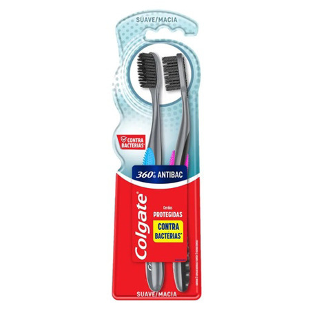 Imagen de Cepillo Dental Colgate 360 Antibacterial X2und