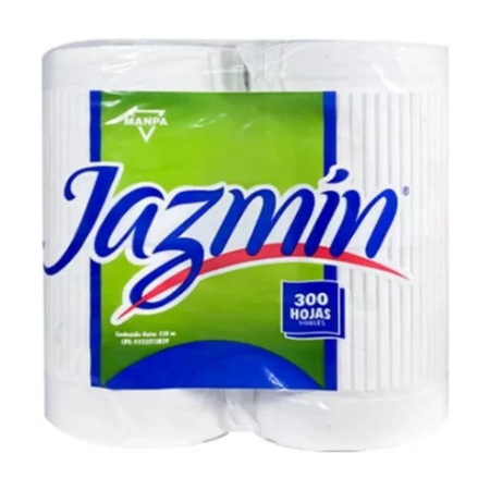 Imagen de Papel Higienico Jazmin 300 Hojas 4 Und