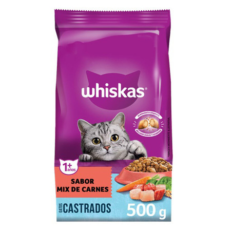 Imagen de Alimento Para Gato Adulto Whiskas Mix Carne 500 Gr