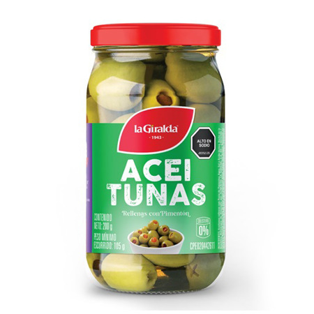 Imagen de Aceituna Rellena Con Pimientos La Giralda 200 Gr.