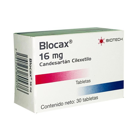 Imagen de Blocax Candesartán 16mg x 30 Tab. Biotech