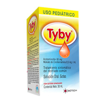 Imagen de Tyby Solución Oral Gota Pediátrica 80 Mg-0,5 Mg/ Ml 30 Ml