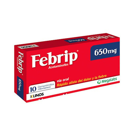 Imagen de Febrip Comprimido 650 Mg X 10