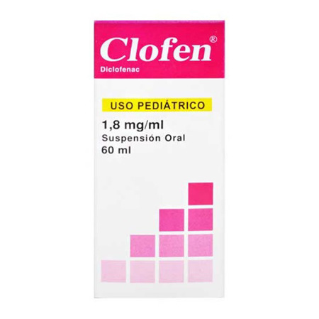 Imagen de Diclofenac Potásico 1,8mg/ml Clofen Dollder Suspensión Oral Pediátrica x 60 ml