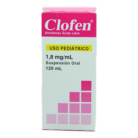 Imagen de Diclofenac Potásico 1,8mg/ml Clofen Dollder Suspensión Oral Pediátrica x 120 ml
