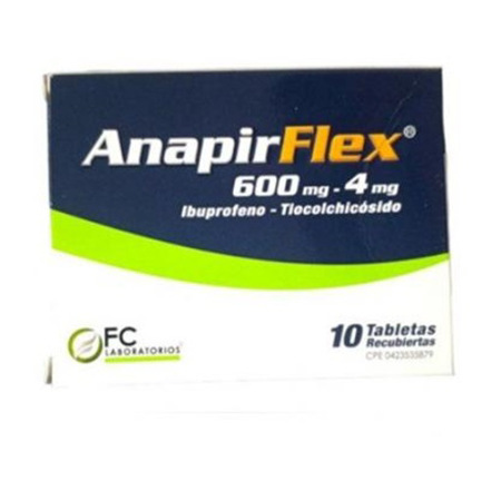 Imagen de Anapir Flex Ibuprofeno + Tiocolchicosido 600mg/4mg FC Pharma x 10 Tab.