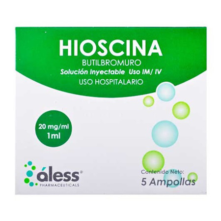 Imagen de Hioscina Ampolla 20 Mg/ Ml 1 Ml X1 Aless