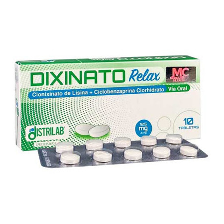 Imagen de Dixinato Relax Tableta 125 Mg / 5 Mg X10
