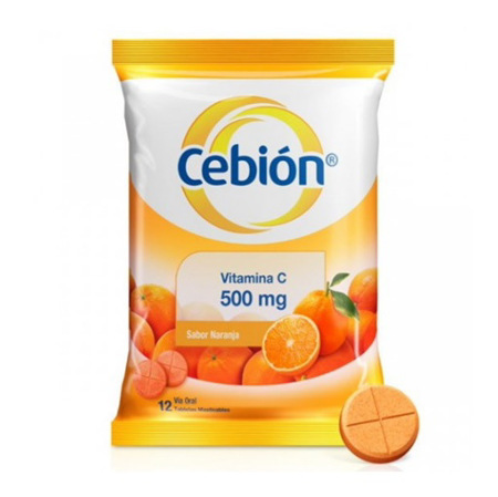 Imagen de Vitamina C Cebion Tableta Masticable Tropical 500mg X12
