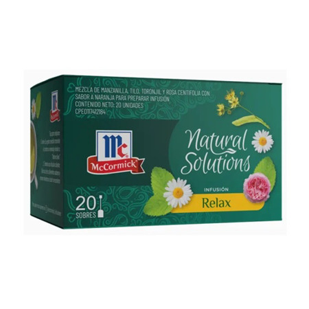 Imagen de Infusión Natural Solutions Relax McCormick 20 Und